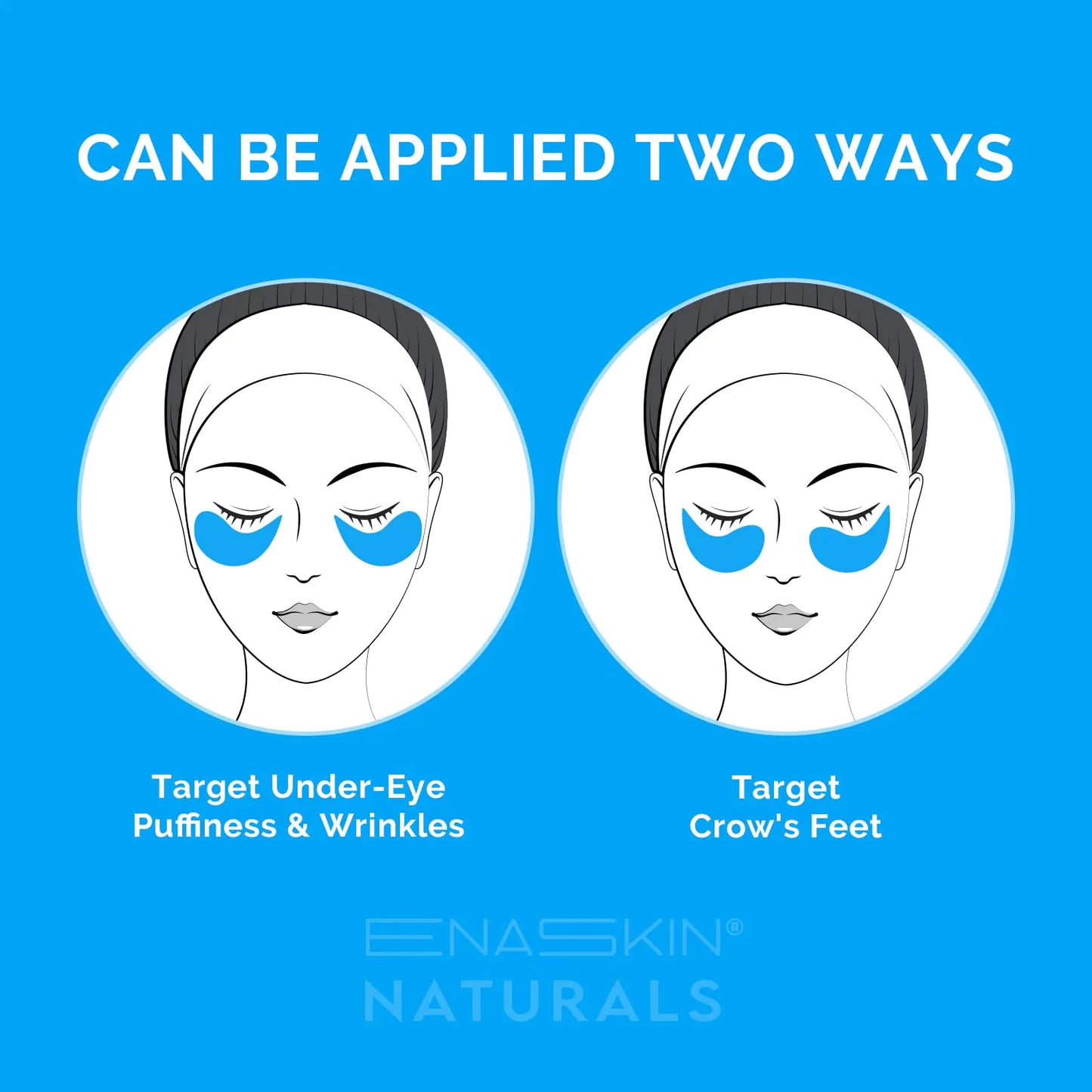 Enaskin Naturals Under Eye Patches for Dark Circles: 30 Pairs Retinol Collagen Eye Gels Mask - Reduce Wrinkles Puffy & Bags - Skin Treatment Pads - Anti Aging Moisturizer For Women (Blue) Blue