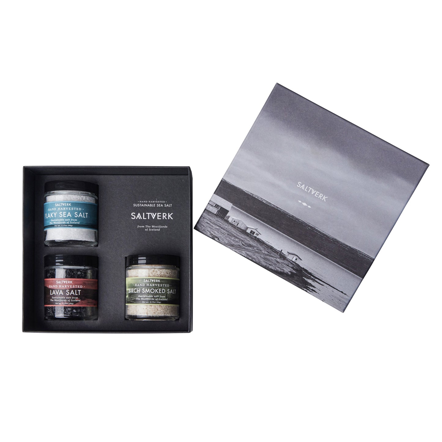 Luxury Gift box - Pure, Lava & Birch Hand-Harvested Salts