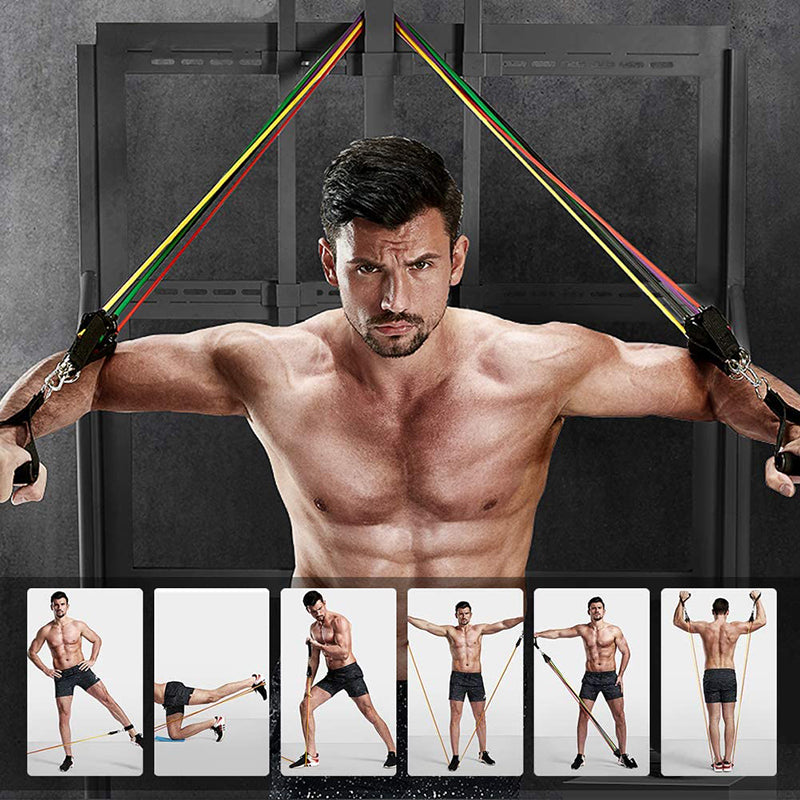 11-Piece Fitness Equipment Resistance Band Set