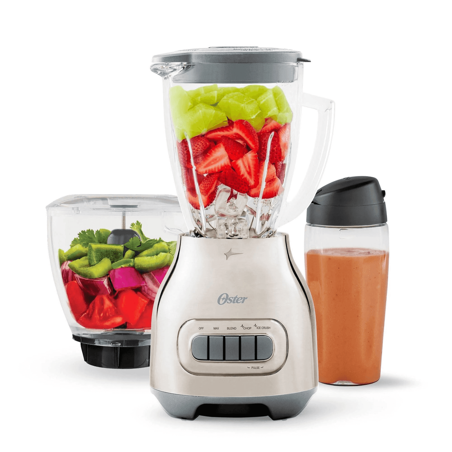 Oster 3-in-1 Kitchen Set with 5-Speed Blender/Food Chopper/To-Go Blend