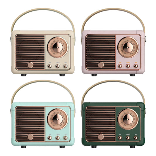 Bluetooth Compact Retro Speakers with Radio