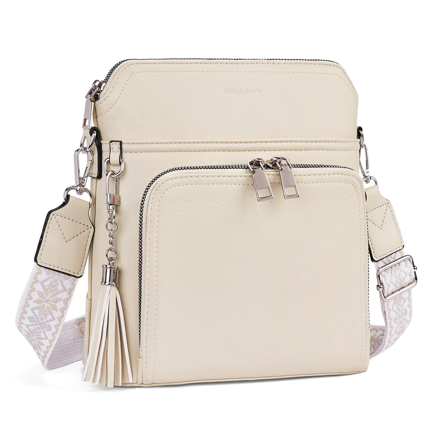 Crossbody Purse for Women,Lightweight Medium Crossbody Bag Soft Leather Women's Shoulder Handbags with Tassel Taupe