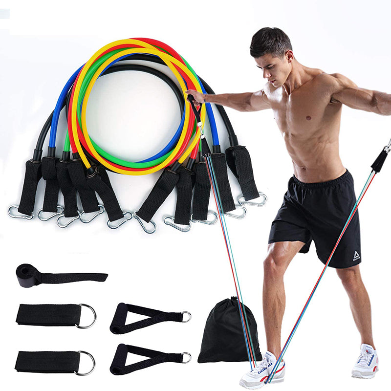 11-Piece Fitness Equipment Resistance Band Set